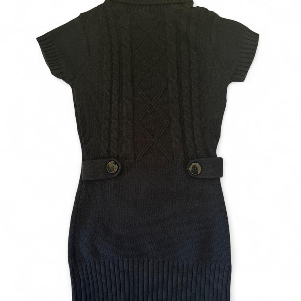 Vintage‎ Y2K 2000s Poof Black knitted mini dress with buttons